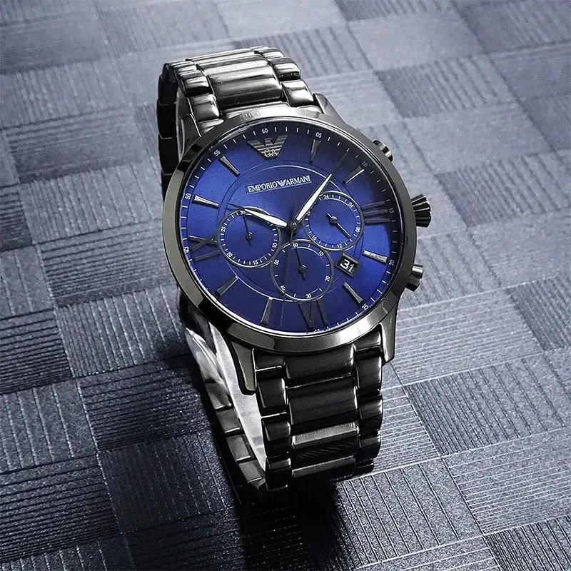 Emporio Armani Chronograph Blue Dial Men's Watch- AR11348
